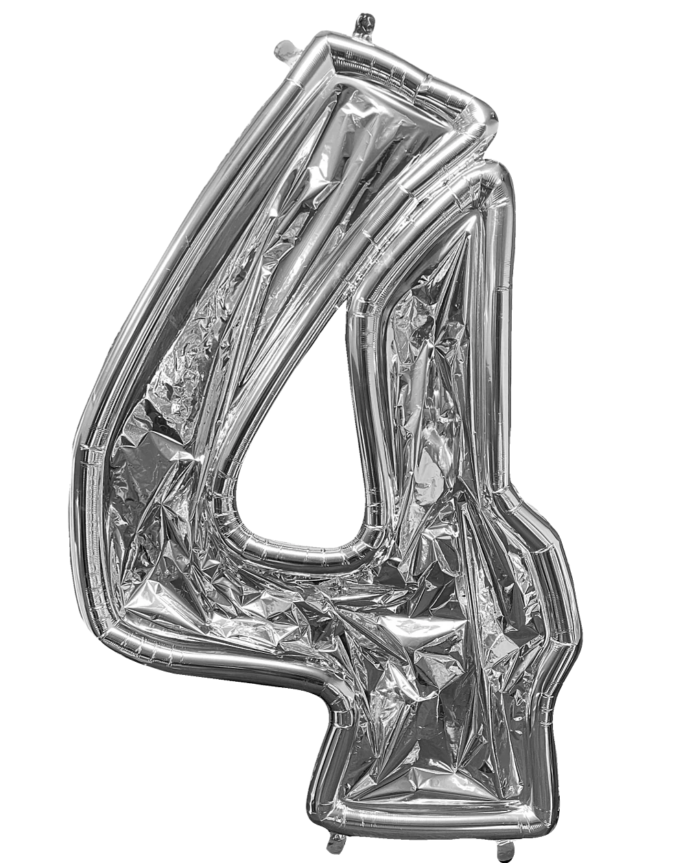 50" Balloon Formz BalloonFormz Number 4 Silver Foil Balloon