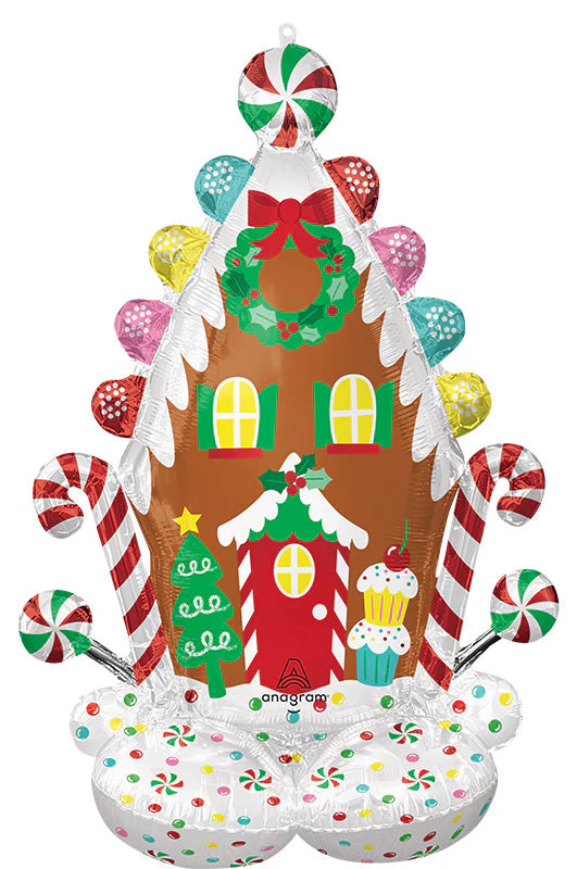 51" Gingerbread House Airloonz Consumer Inflatable Foil Balloon
