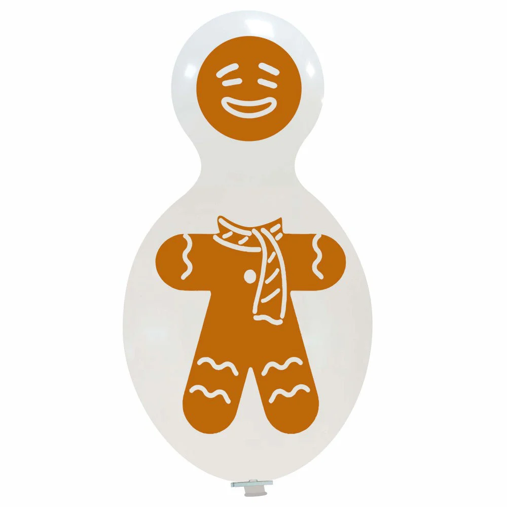 59" Gingerbread Man Single Sided (1 Per Bag) Cattex Brand Printed Latex Balloons