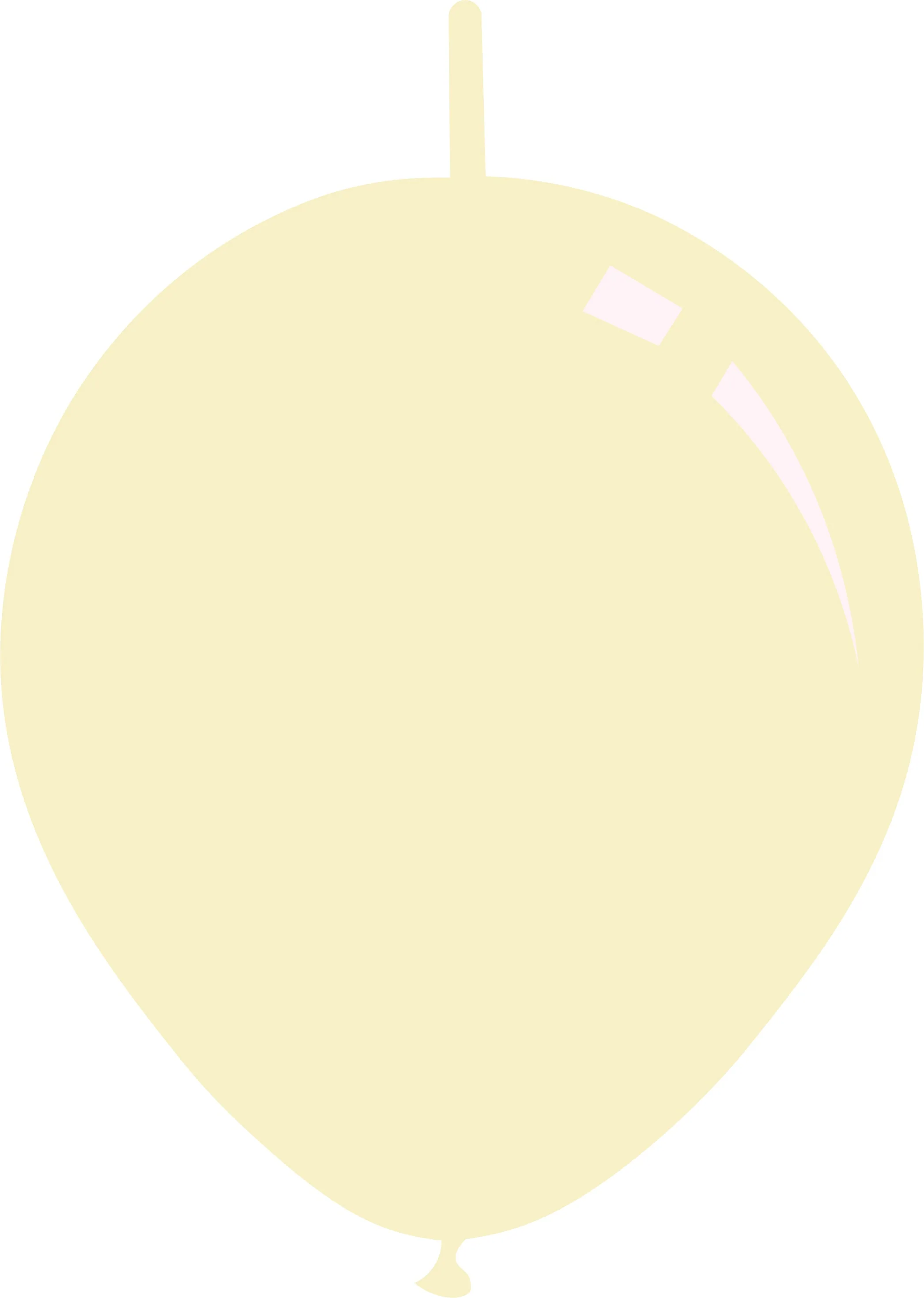 6" Deco Ivory Decomex Linking Latex Balloons (100 Per Bag)