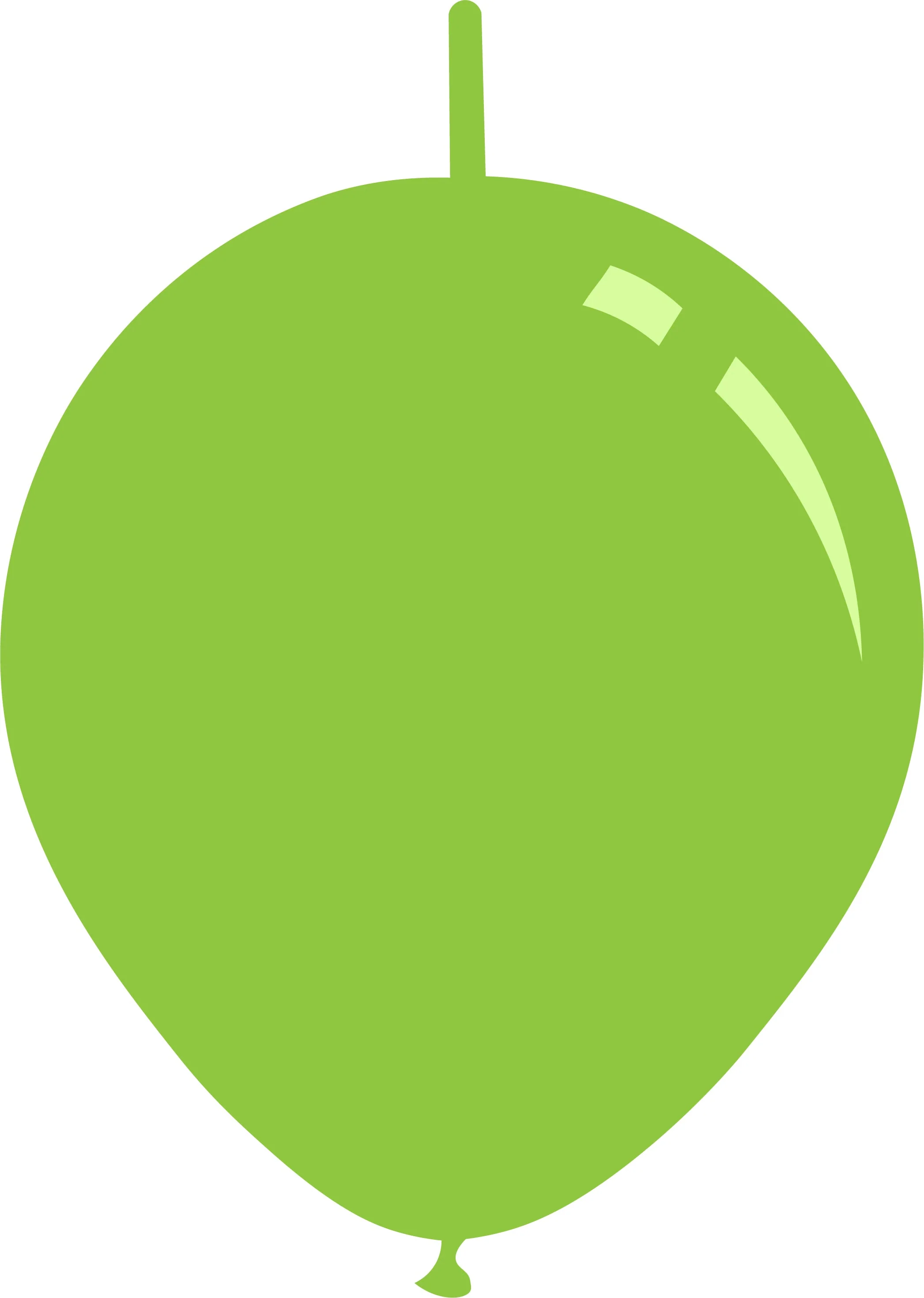 6" Deco Lime Green Decomex Linking Latex Balloons (100 Per Bag)