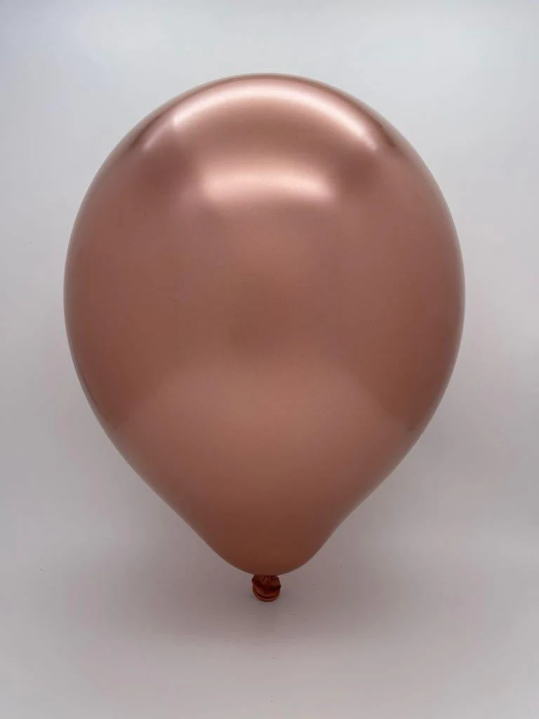 5" Decomex Luster Latex Balloons (50 Per Bag) Rose Gold - Image 2