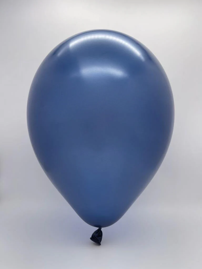 6" Metallic Midnight Blue Decomex Linking Latex Balloons (100 Per Bag) - Image 2