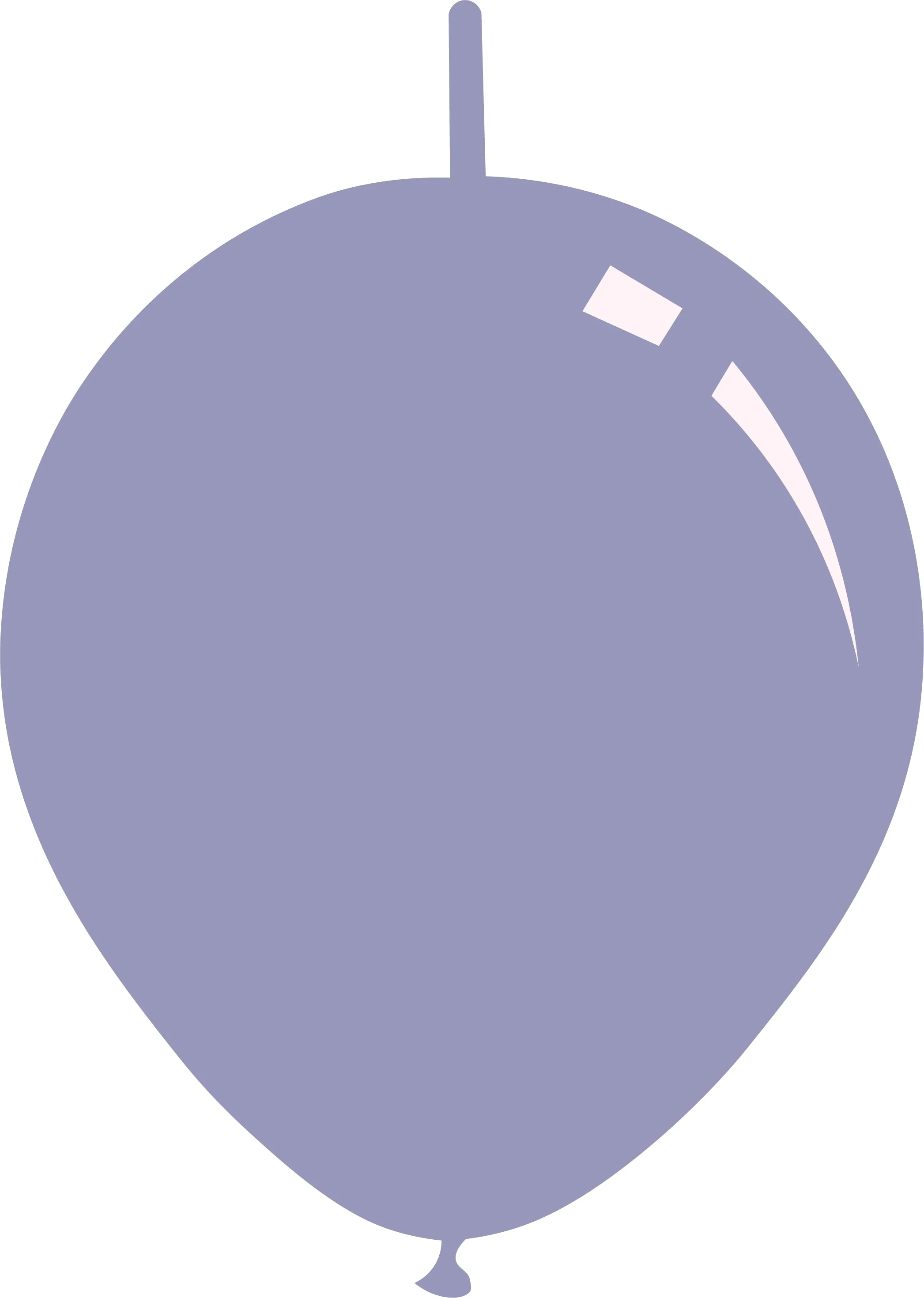 6" Metallic Periwinkle Decomex Linking Latex Balloons (100 Per Bag)