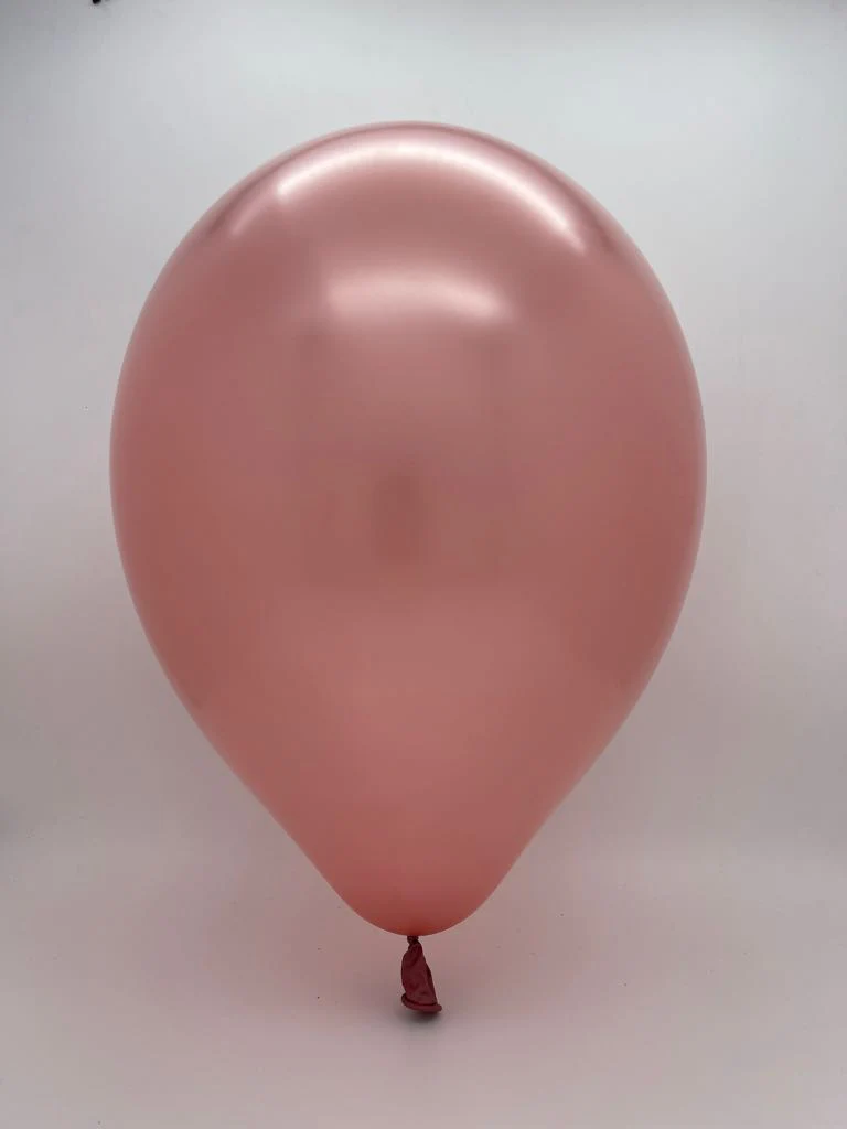 6" Metallic Rose Pink Decomex Linking Latex Balloons (100 Per Bag) - Image 2