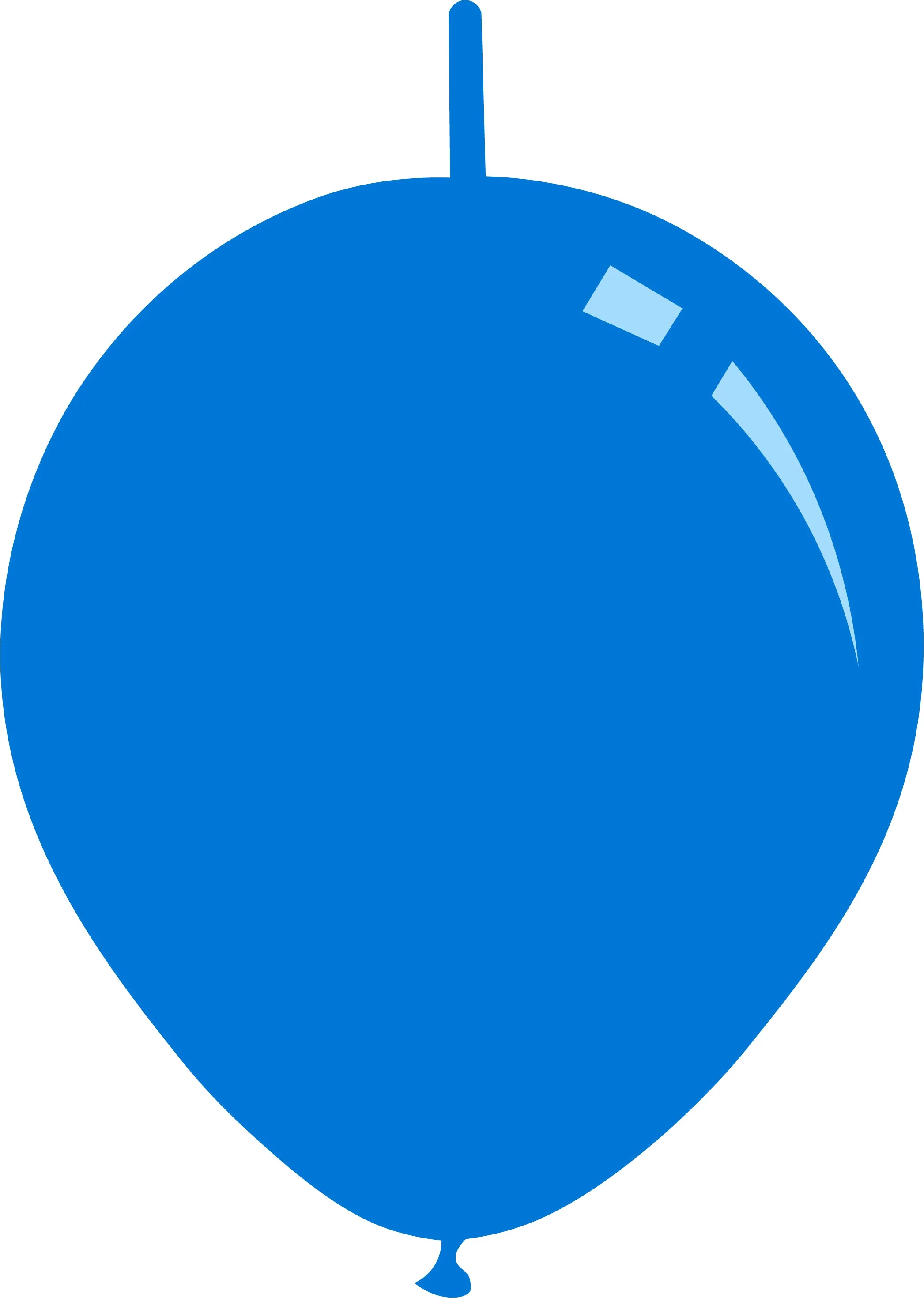 6" Standard Blue Decomex Linking Latex Balloons (100 Per Bag)