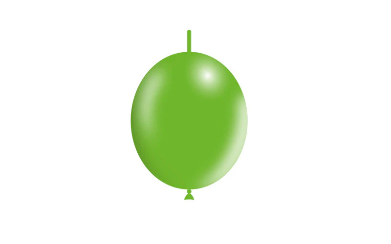 6'' Balloonia Brand Professional Line Latex Balloons Decolink Standard Apple Green (100 Per Bag) - Image 3