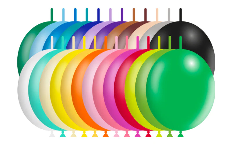 6'' Balloonia Brand Professional Line Latex Balloons Decolink Standard Assorted (100 Per Bag) - Image 2