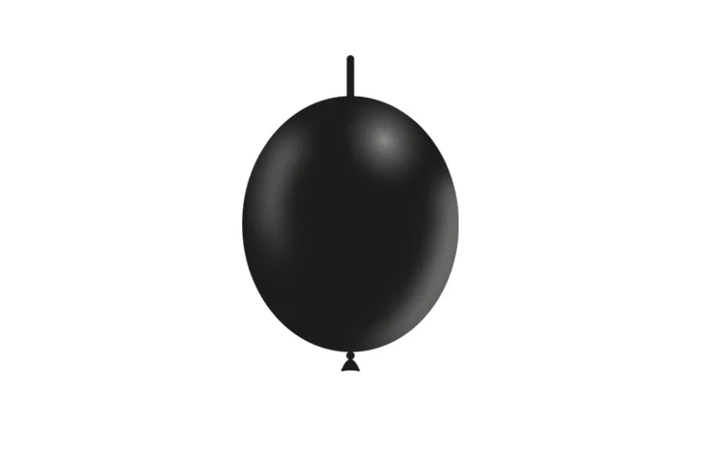 6'' Balloonia Brand Professional Line Latex Balloons Decolink Standard Black (100 Per Bag) - Image 3
