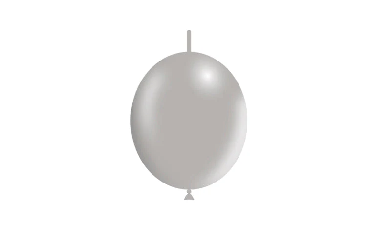 6'' Balloonia Brand Professional Line Latex Balloons Decolink Standard Grey (100 Per Bag) - Image 3