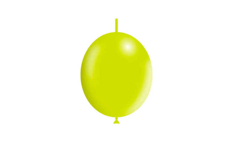 6'' Balloonia Brand Professional Line Latex Balloons Decolink Standard Lime Green (100 Per Bag) - Image 3