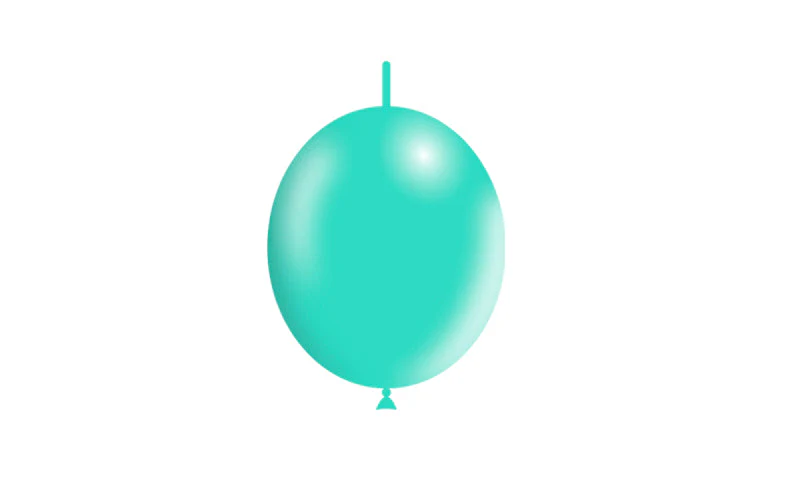 6'' Balloonia Brand Professional Line Latex Balloons Decolink Standard Mint Green (100 Per Bag) - Image 3