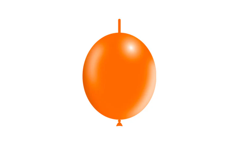 6'' Balloonia Brand Professional Line Latex Balloons Decolink Standard Orange (100 Per Bag) - Image 3