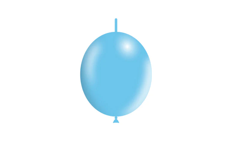6'' Balloonia Brand Professional Line Latex Balloons Decolink Standard Sky Blue (100 Per Bag) - Image 3