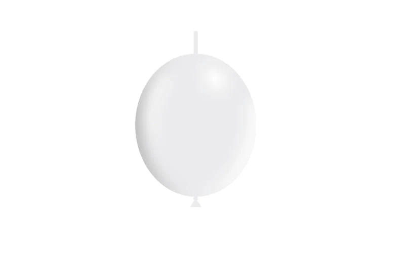 6'' Balloonia Brand Professional Line Latex Balloons Decolink Standard White (100 Per Bag) - Image 3