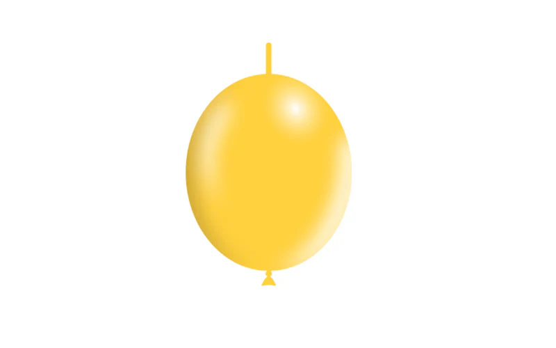 6'' Balloonia Brand Professional Line Latex Balloons Decolink Standard Yellow (100 Per Bag) - Image 3
