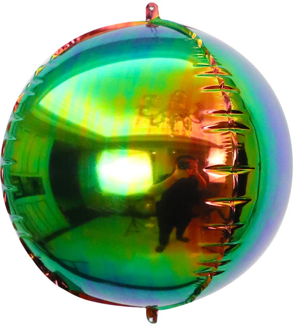 60" Airfill Balloon Pearl Lustrous Red Green *Do not Over Inflate. Inflates with wrinkles.*