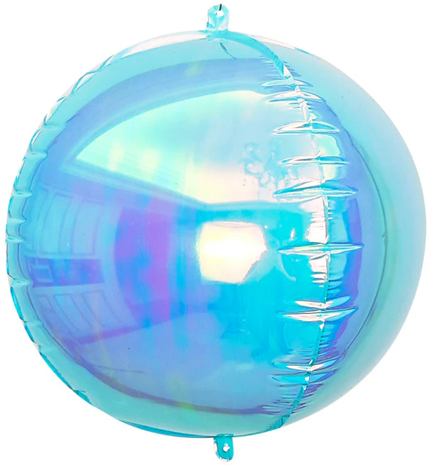 60" Airfill Balloon Pearl Lustrous Iridescent Blue *Do not Over Inflate. Inflates with wrinkles.*