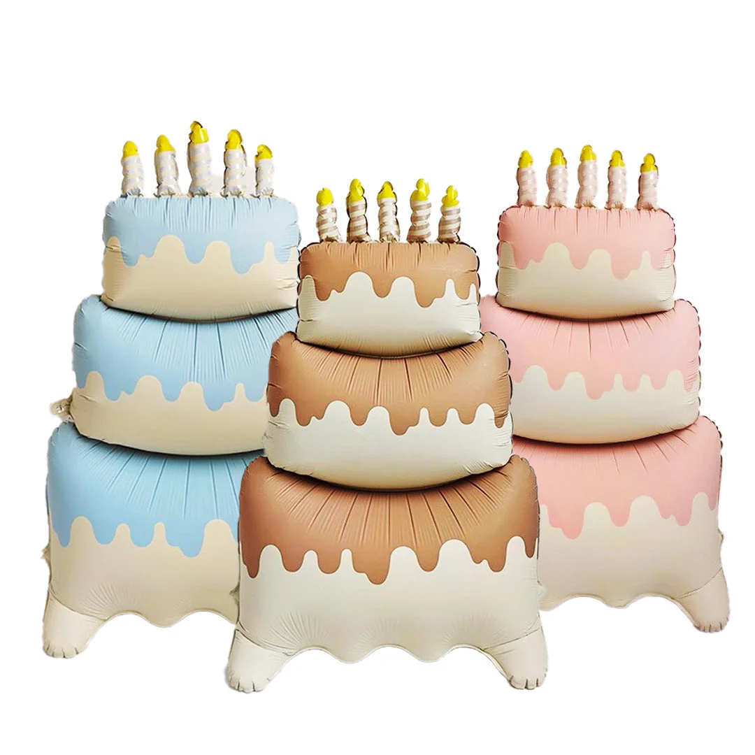 60" Airfill Only Matte Supersize Standing/Sitting Pink Cake - Image 2