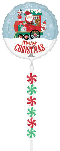 67" AirWalkers North Pole Express Christmas Foil Balloon
