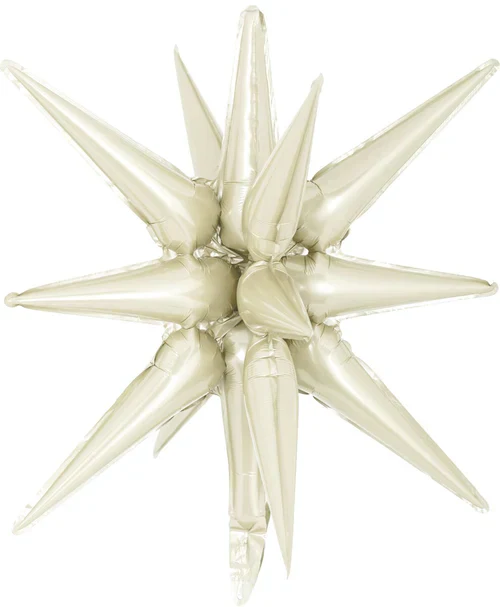22" Airfill Decor Only Decochamp Brand Starburst Latte Foil (One Piece) Balloon