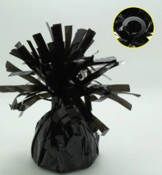 6 oz Black Foil Wrapped Balloon Weight