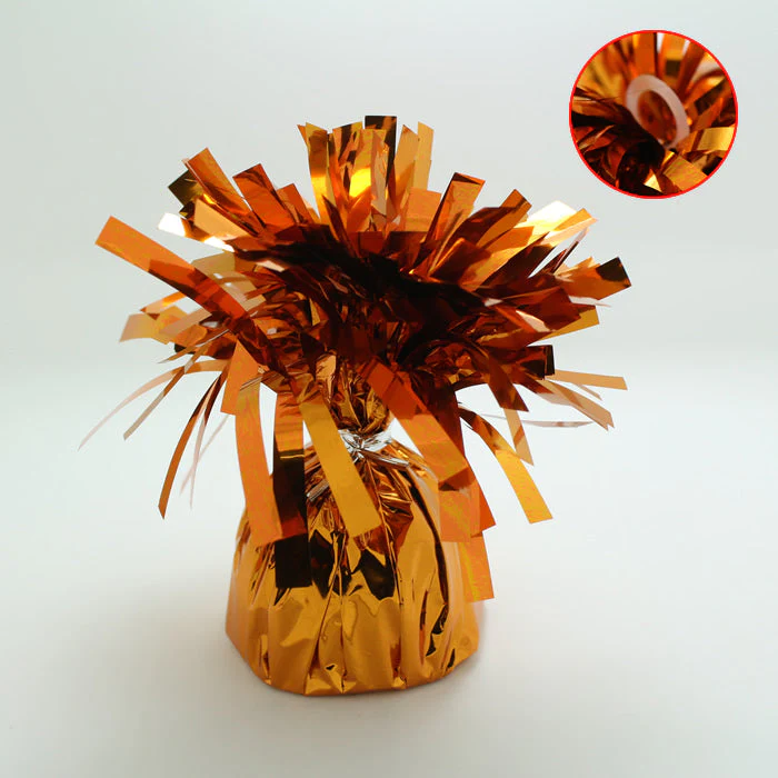 6 oz Orange Foil Wrapped Balloon Weight