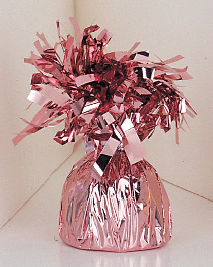 6 oz Pale Pink Foil Wrapped Balloon Weight