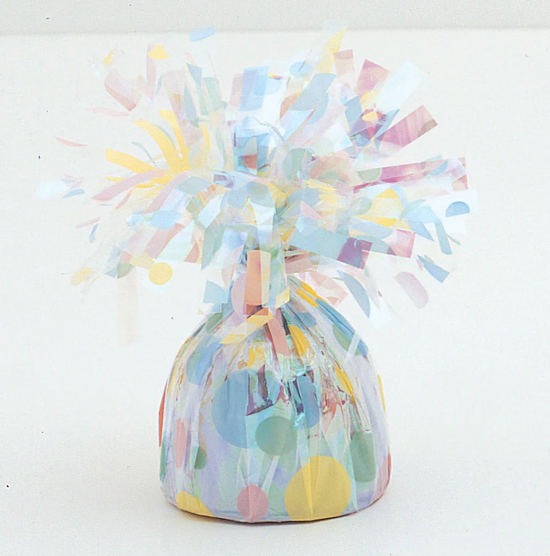 6 oz Polka Dot Foil Wrapped Balloon Weight
