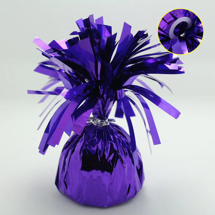 6 oz Purple Foil Wrapped Balloon Weight