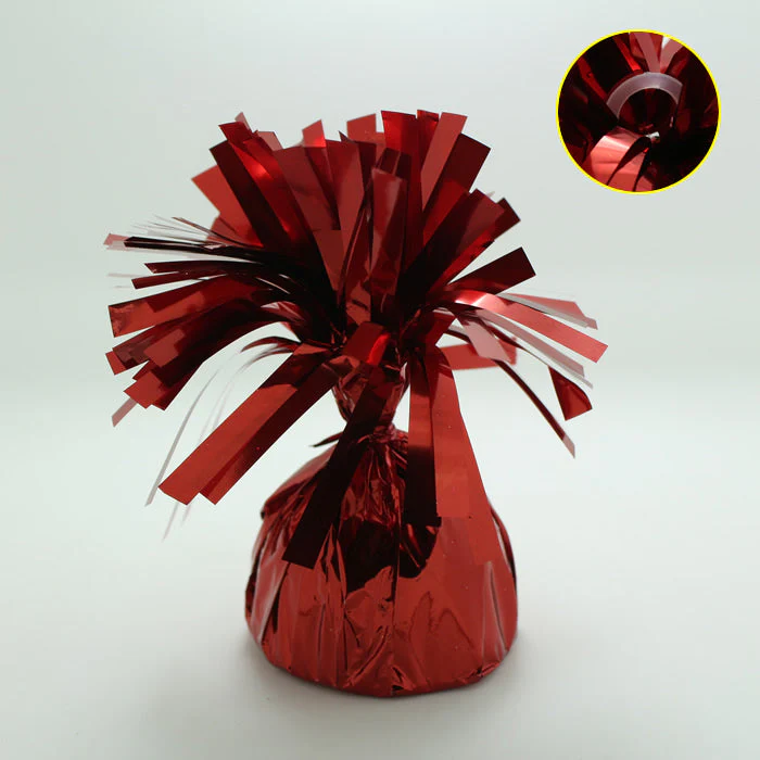 6 oz Red Foil Wrapped Balloon Weight