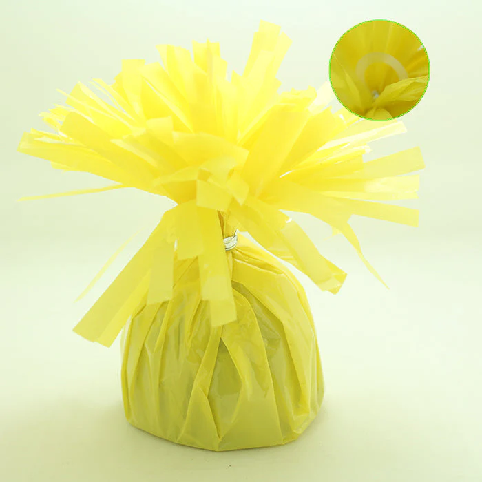 6 oz Yellow Foil Wrapped Balloon Weight