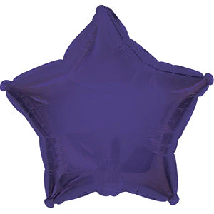 7" Airfill Only (Sticks Sold Separately) Purple Star Self Sealing Valve Foil Balloon