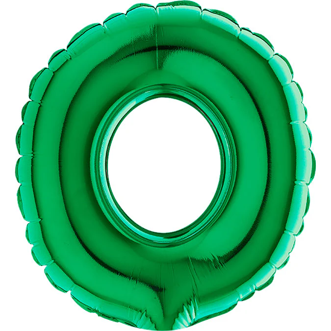 7" Airfill Only (Sticks Sold Separately) (requires heat sealing) Number Balloon 0 Green