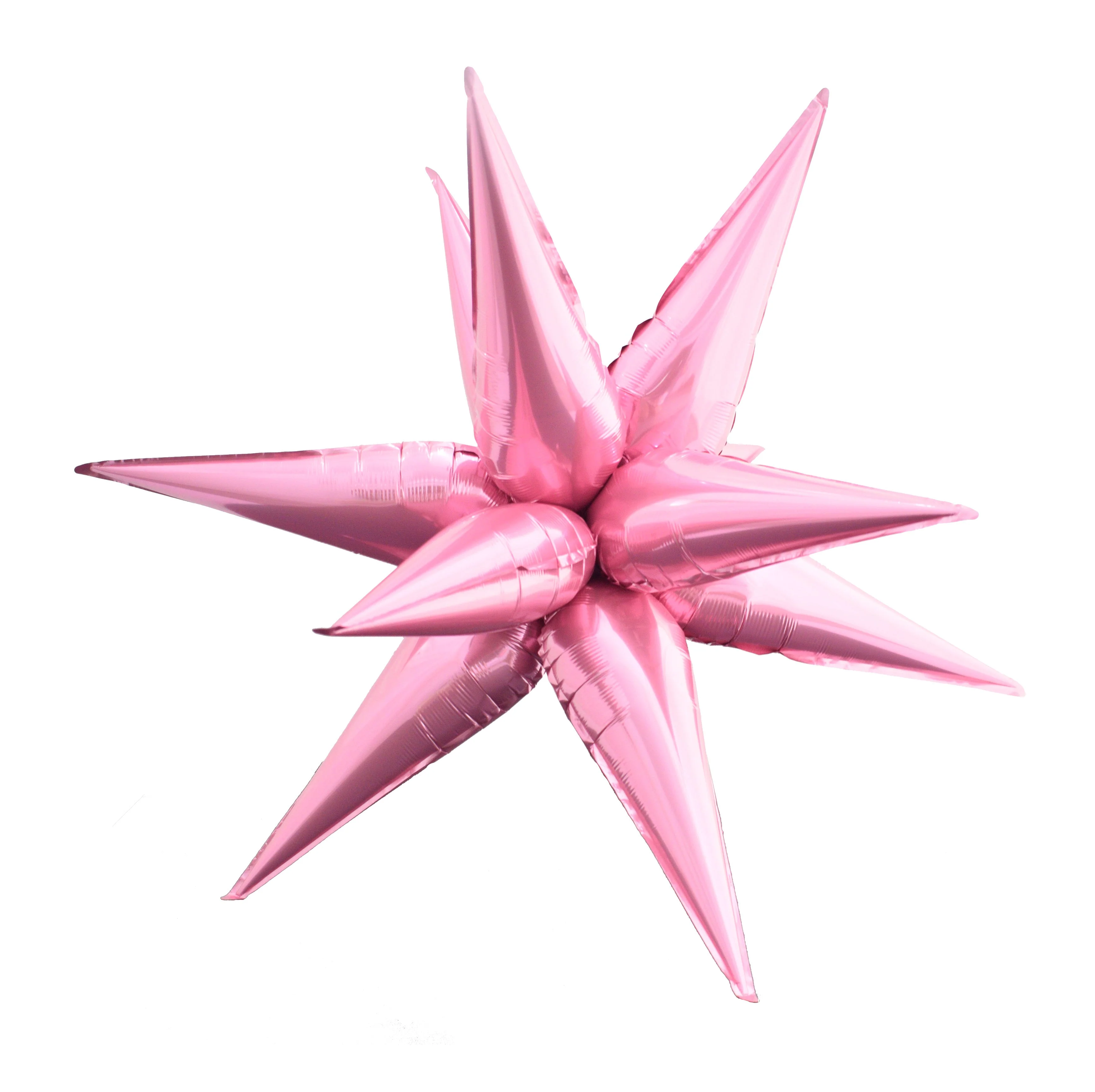 27.5" Airfill Decor Only Colour Wheel Brand Foil Starburst (12 Piece Kit) Balloon Light Pink