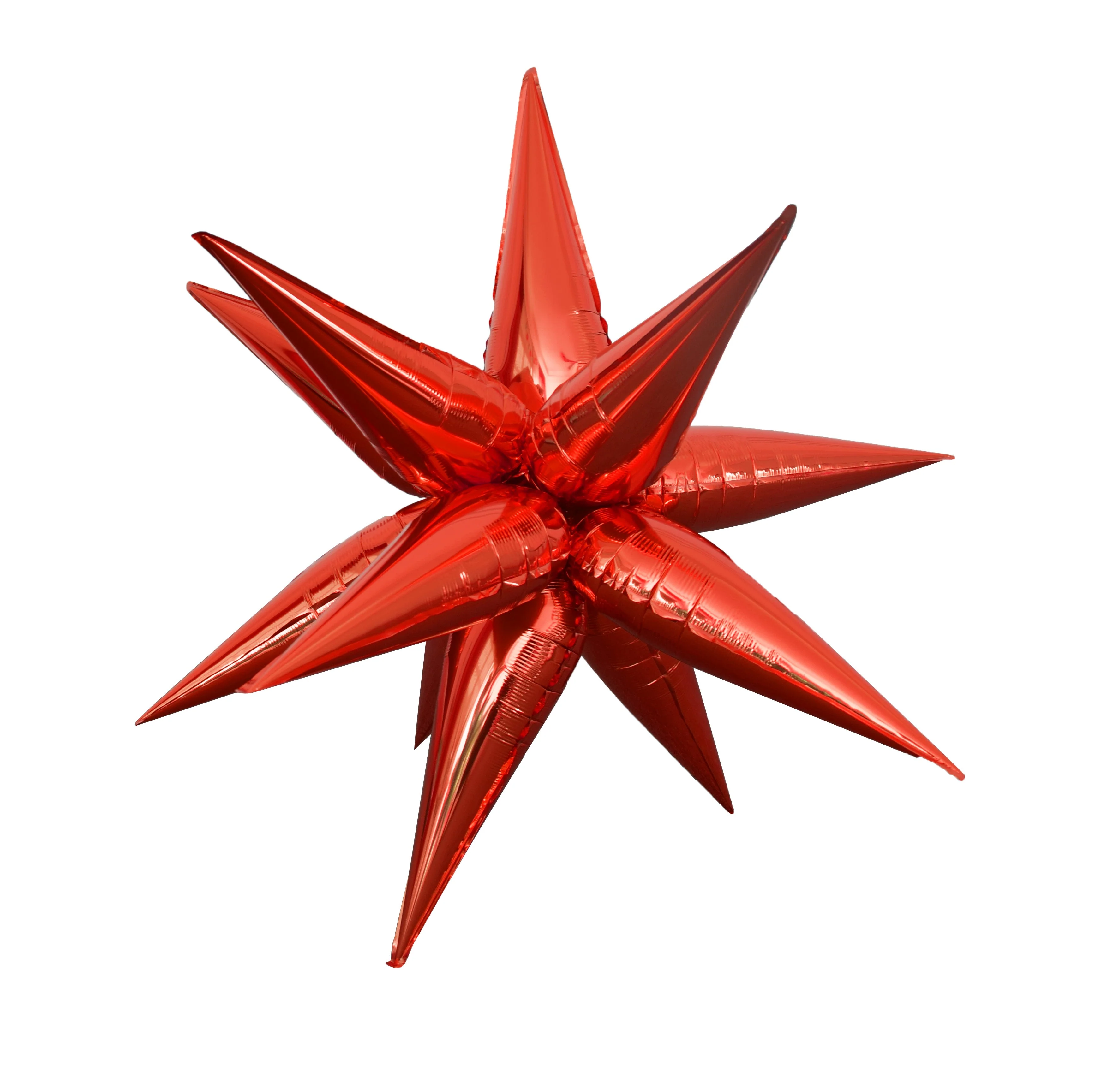 40" Colour Wheel Brand Foil Starbust Balloon Red