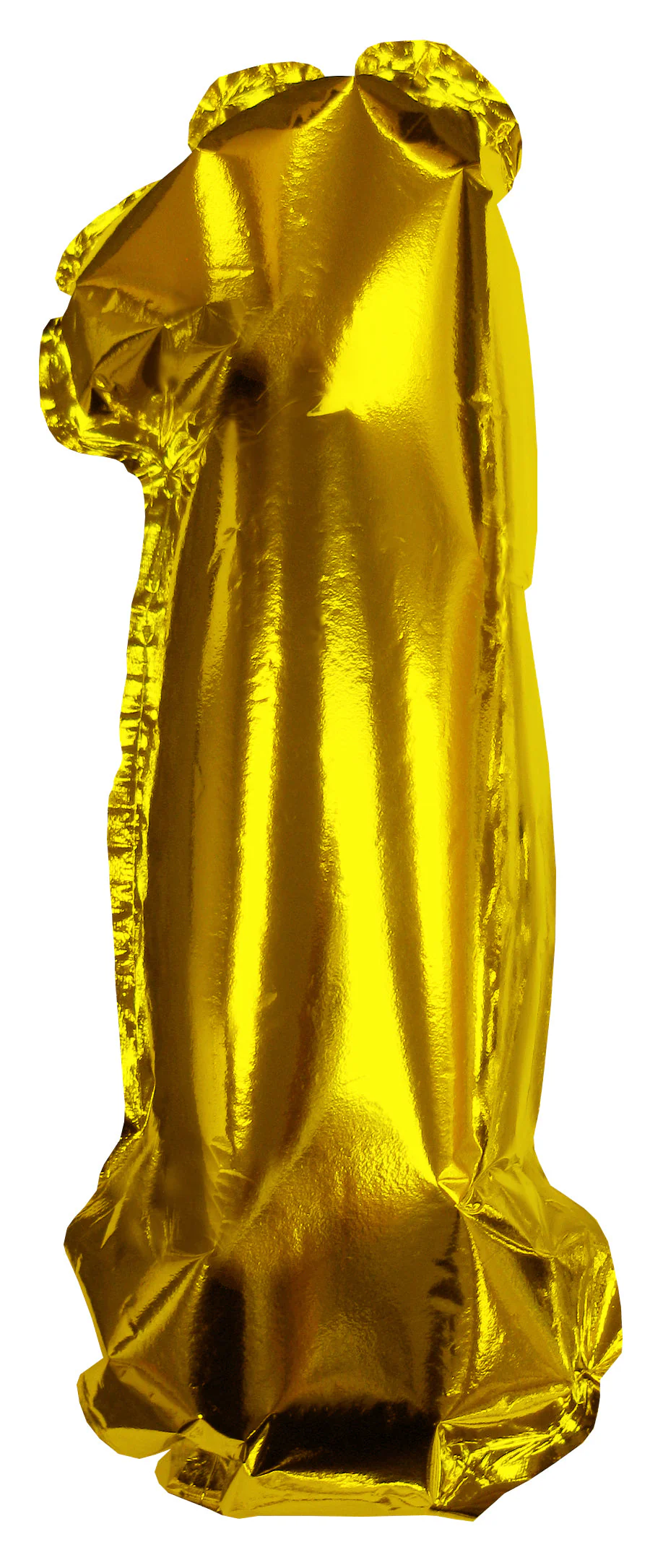 8" Airfill Only (Sticks Sold Separately) Gold #1 Shape Self Sealing Valve Foil Balloon