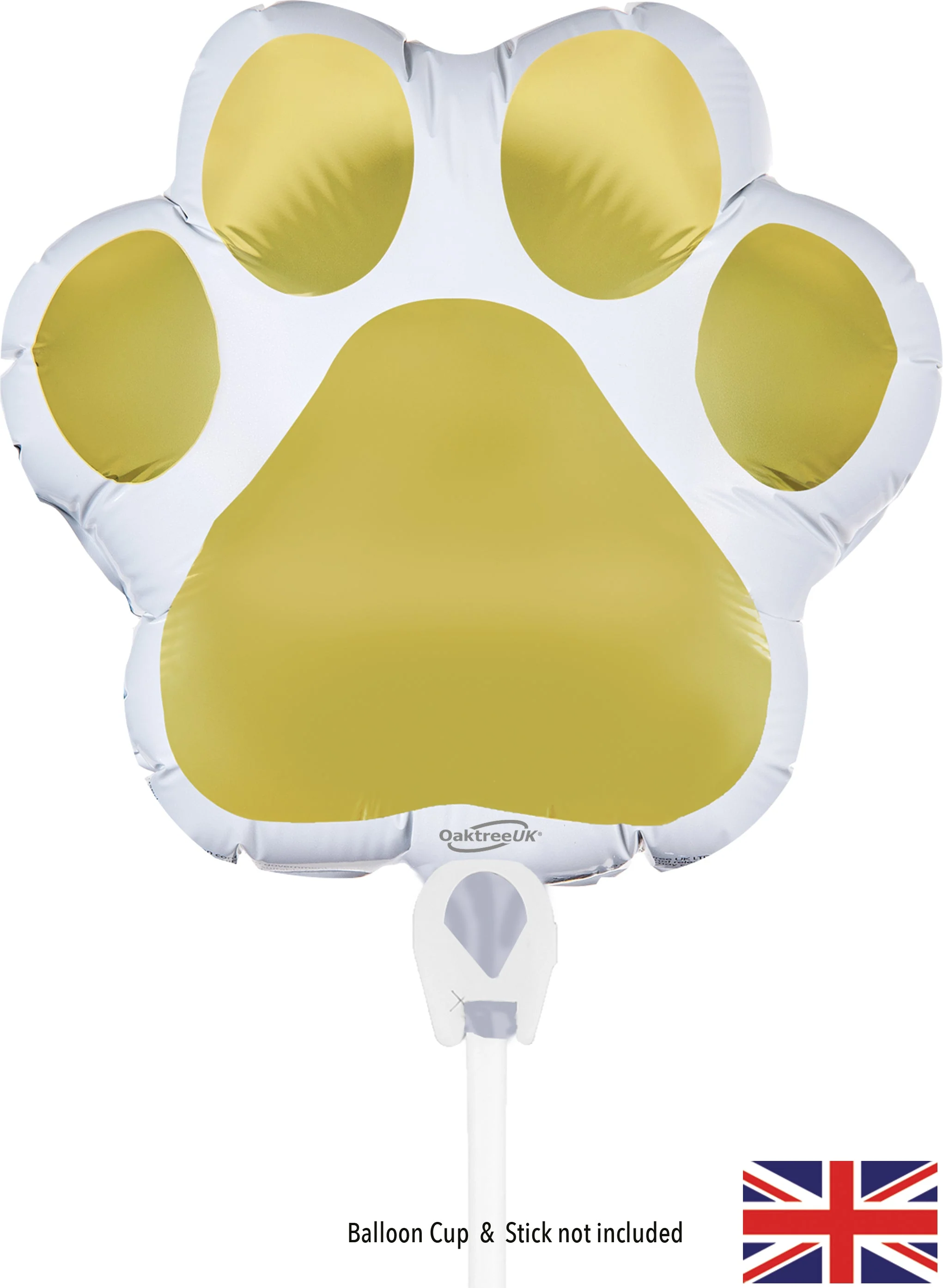 8" Aifill Only Oaktree Mini Shape Paw Print White Gold Packaged (Sticks Sold Separately)