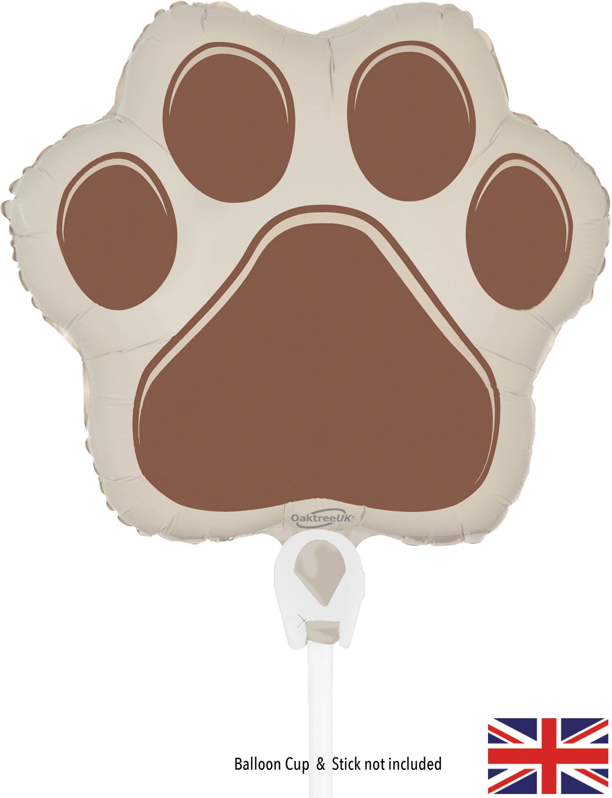 8" Airfill Only (Sticks Sold Separately) Oaktree Mini Shape Paw Print Brown Packaged