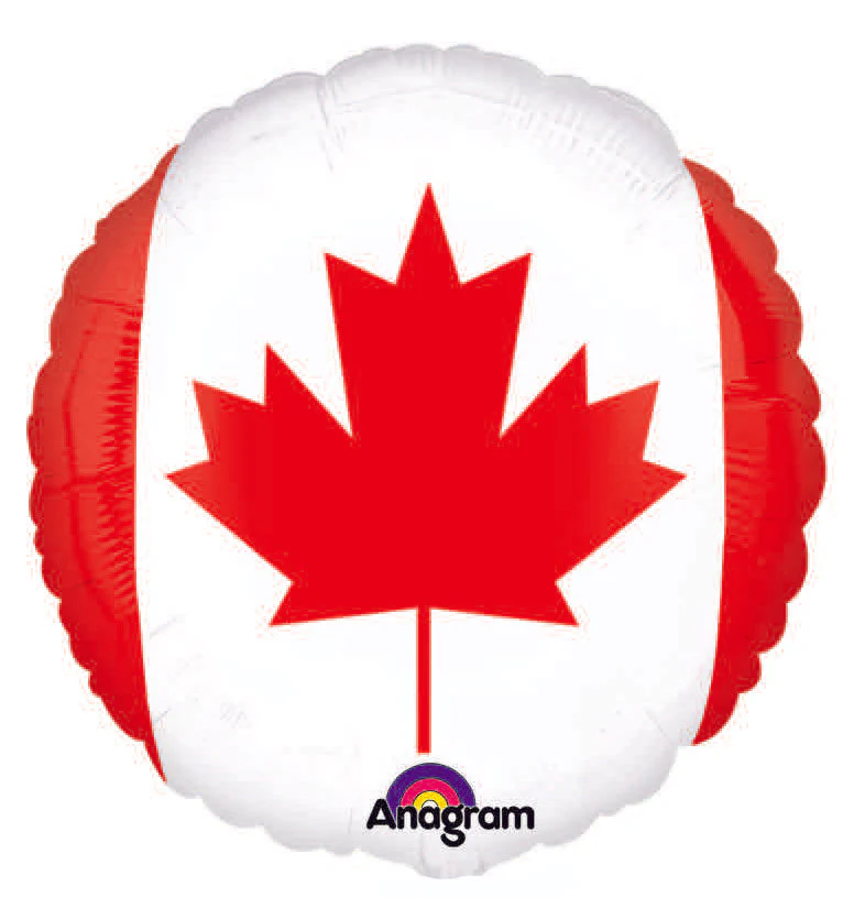 9" Airfill Only (Sticks Sold Separately) Canada Flag Balloon