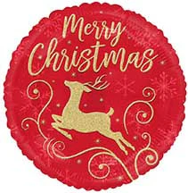 9" Airfill Only Christmas Reindeer Foil Balloon