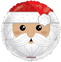 9" Airfill Only Santa/Reindeer (Front/Back) Foil Balloon - Image 3