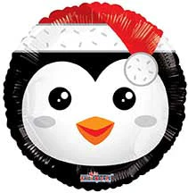 9" Airfill Only Snowman and Penguin Front/Back Foil Balloon - Image 3
