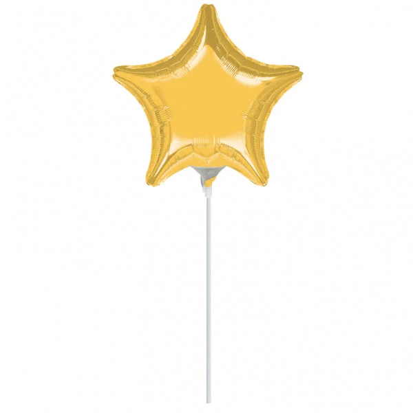 9" Airfill Only (Sticks Sold Separately) Anagram Gold Star Balloon