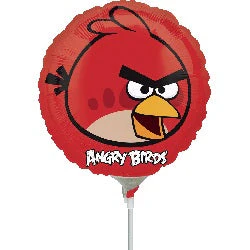 9" Airfill Only Angry Birds Red Bird Balloon (Sticks Sold Separately)