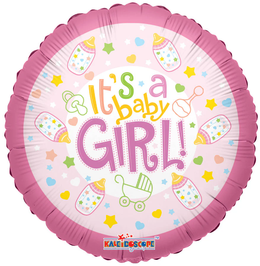 9" Airfill Only (Sticks Sold Separately) Baby Bottle Girl Balloon