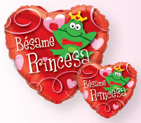 9" Airfill Only (Sticks Sold Separately) Besame Princesa Foil Balloon (Spanish)