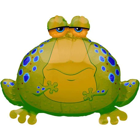 9" Airfill Only (Sticks Sold Separately) Big Bullfrog Shape Balloon