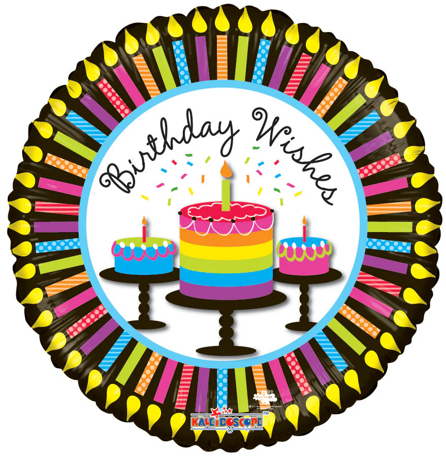 9" Airfill Only (Sticks Sold Separately) Birthday Cupcakes & Candles Balloon
