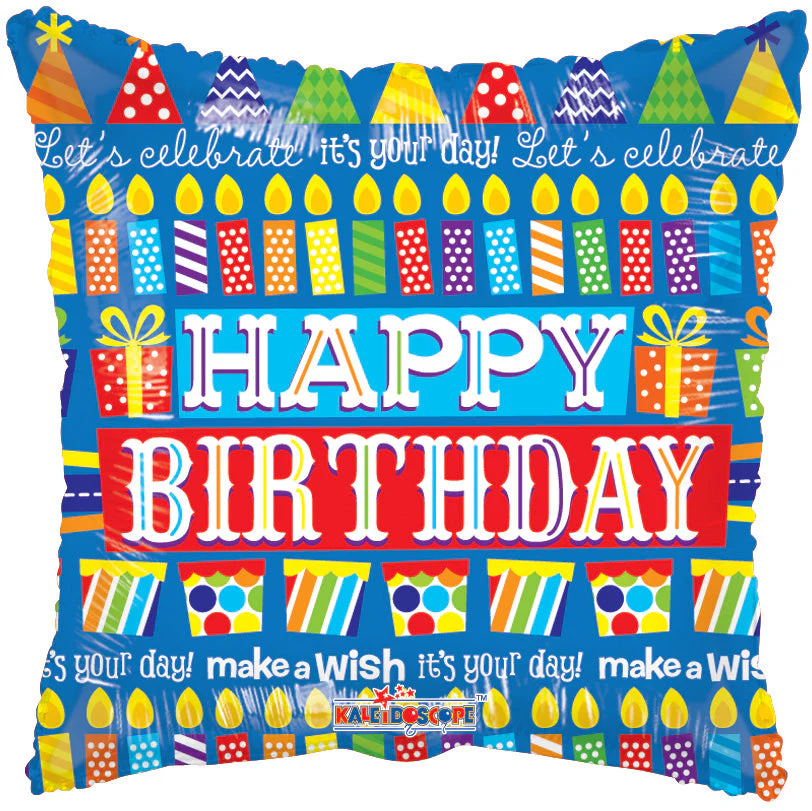 9" Airfill Only (Sticks Sold Separately) Birthday Motifs Balloon